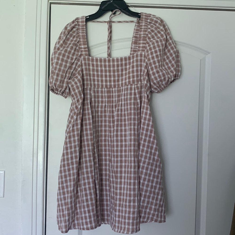 Gingham mini Large dress